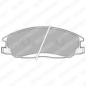 Комплект тормозных колодок, дисковый тормоз DELPHI LP1743