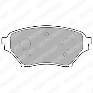 Комплект тормозных колодок, дисковый тормоз DELPHI LP1761