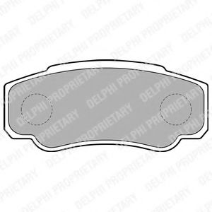 Комплект тормозных колодок, дисковый тормоз DELPHI LP1790
