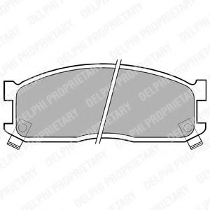Комплект тормозных колодок, дисковый тормоз DELPHI LP530