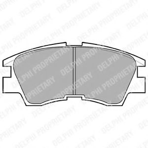 Комплект тормозных колодок, дисковый тормоз DELPHI LP633