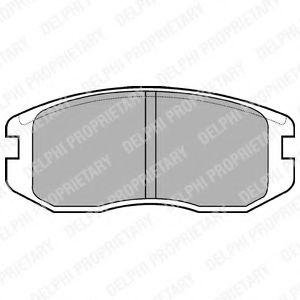 Комплект тормозных колодок, дисковый тормоз DELPHI LP736