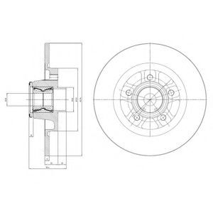 Тормозной диск DELPHI BG9113RS