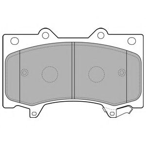 Комплект тормозных колодок, дисковый тормоз DELPHI LP2712