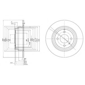 Тормозной диск DELPHI BG2721