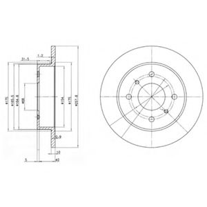 Тормозной диск DELPHI BG2633