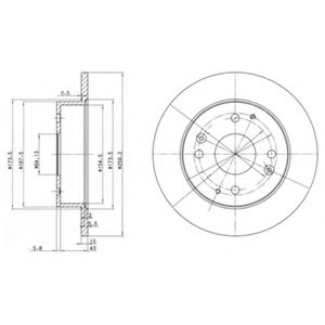 Тормозной диск DELPHI BG2666