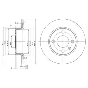 Тормозной диск DELPHI BG2910