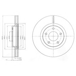 Тормозной диск DELPHI BG3544