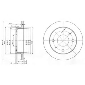 Тормозной диск DELPHI BG3618