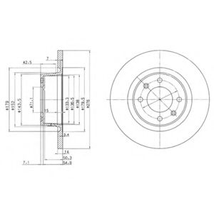 Тормозной диск DELPHI BG3621