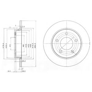 Тормозной диск DELPHI BG4025