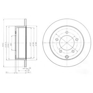 Тормозной диск DELPHI BG4198