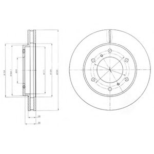 Тормозной диск DELPHI BG4257