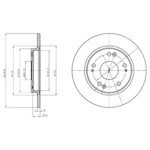 Тормозной диск DELPHI BG4280