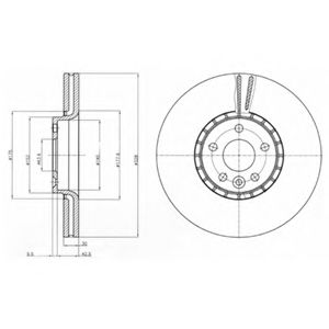 Тормозной диск DELPHI BG9085