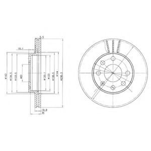 Тормозной диск DELPHI BG2278