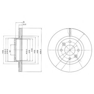 Тормозной диск DELPHI BG2283