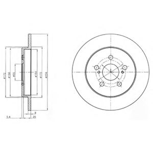 Тормозной диск DELPHI BG4201C