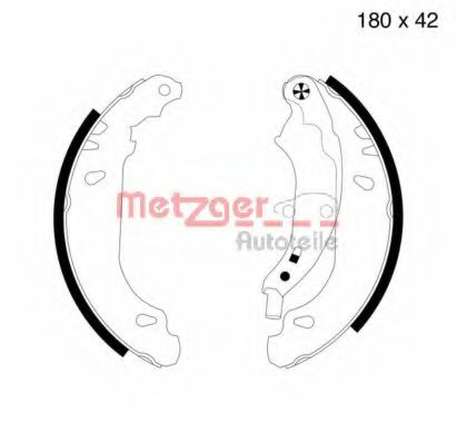 Комплект тормозных колодок METZGER MG 715