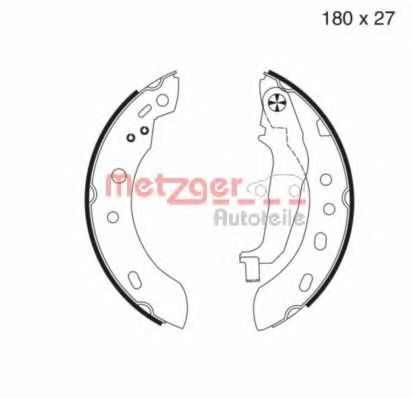 Комплект тормозных колодок METZGER MG 977