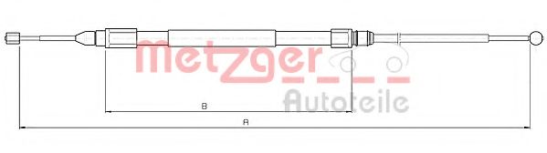 Трос, стояночная тормозная система METZGER 10.4138