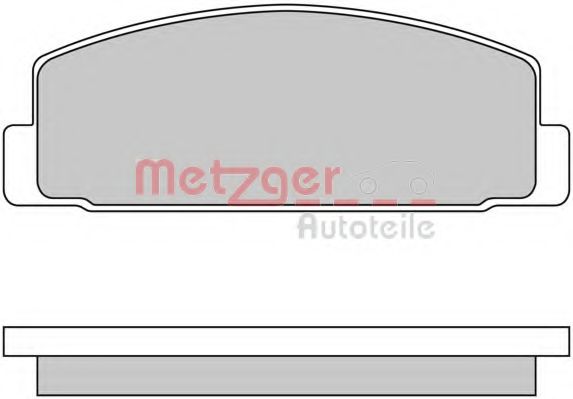 Комплект тормозных колодок, дисковый тормоз METZGER 1170206