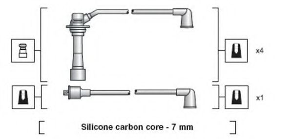 Комплект проводов зажигания MAGNETI MARELLI 941318111178