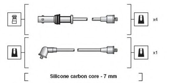 Комплект проводов зажигания MAGNETI MARELLI 941318111195