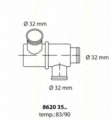 Термостат, охлаждающая жидкость TRISCAN 8620 3590