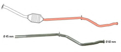 Ремонтная трубка, катализатор HJS 91 22 8051