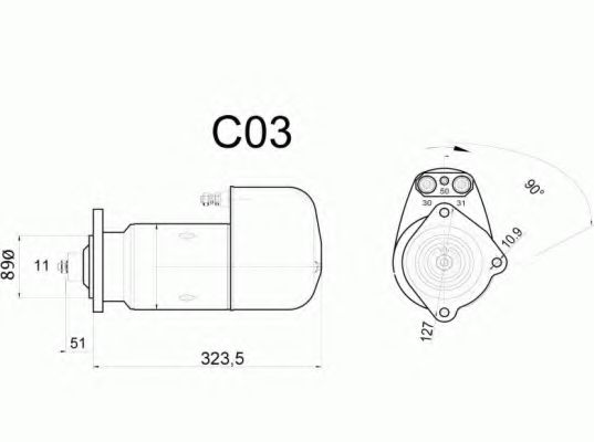 Стартер DELCO REMY 19024032