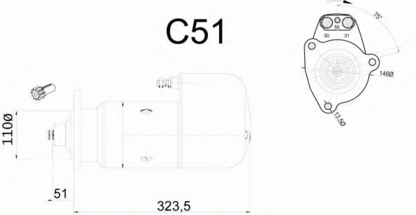 Стартер DELCO REMY 19024049