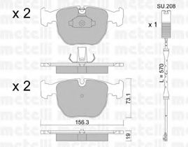 Комплект тормозных колодок, дисковый тормоз METELLI 22-0559-2K