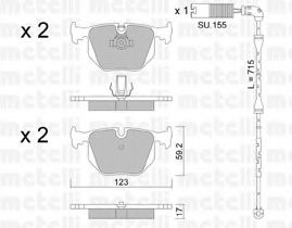 Комплект тормозных колодок, дисковый тормоз METELLI 22-0560-2K