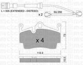 Комплект тормозных колодок, дисковый тормоз METELLI 22-0894-0K