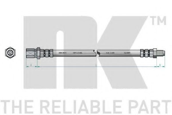 Тормозной шланг NK 852344