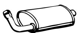 Глушитель выхлопных газов конечный DESCAM 371237