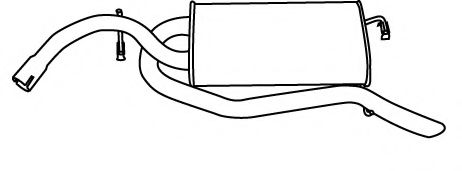 Глушитель выхлопных газов конечный MEFEX 2035