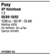 Система выпуска ОГ FONOS HY20011A