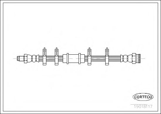 Тормозной шланг CORTECO 19018117
