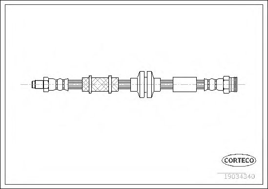 Тормозной шланг CORTECO 19034340