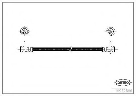 Тормозной шланг CORTECO 19032986