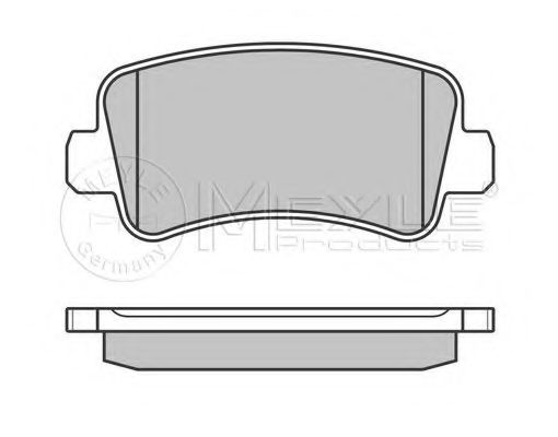 Комплект тормозных колодок, дисковый тормоз MEYLE 25112