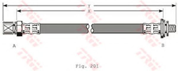 Тормозной шланг TRW PHB340