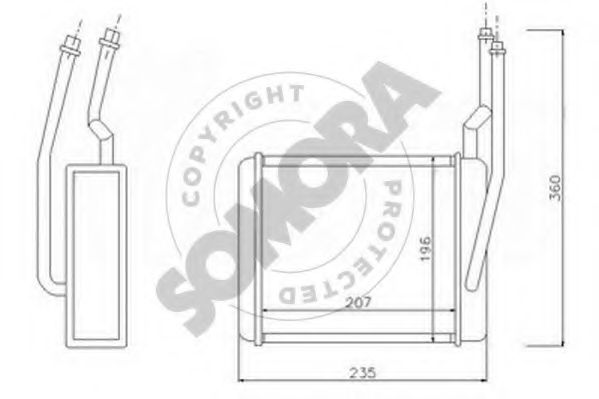 Теплообменник, отопление салона SOMORA 093450