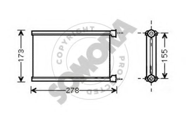 Теплообменник, отопление салона SOMORA 040750