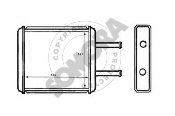 Теплообменник, отопление салона SOMORA 115050