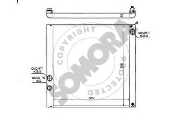 Радиатор, охлаждение двигателя SOMORA 152340A