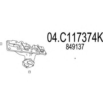 Труба выхлопного газа MTS 04.C117374K